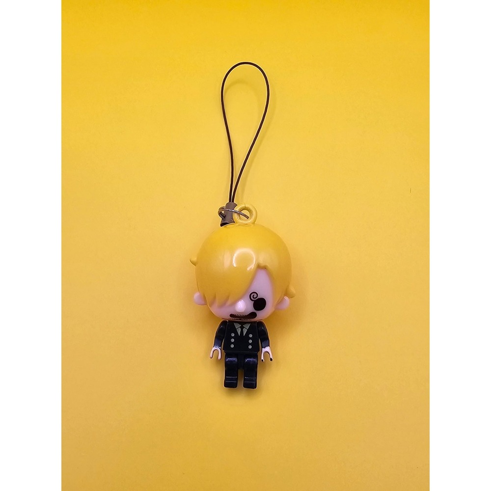 Sanji Black Leg One Piece Block Figure Charm / Phone Strap /‎ Keychain
